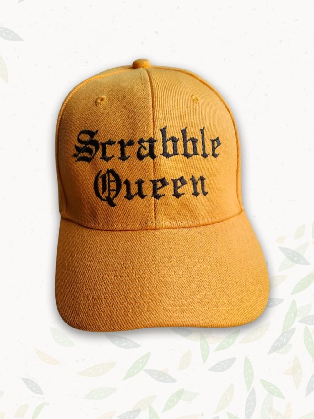 Baseball Cap Hat for Women - Embroidered 'Scrabble Queen'